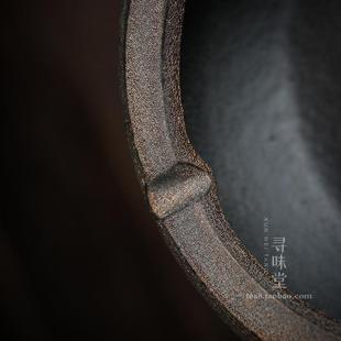 古早烧铁釉烟缸陶瓷家居饰品摆件 鎏金粗陶烟灰缸｜复古手工中式