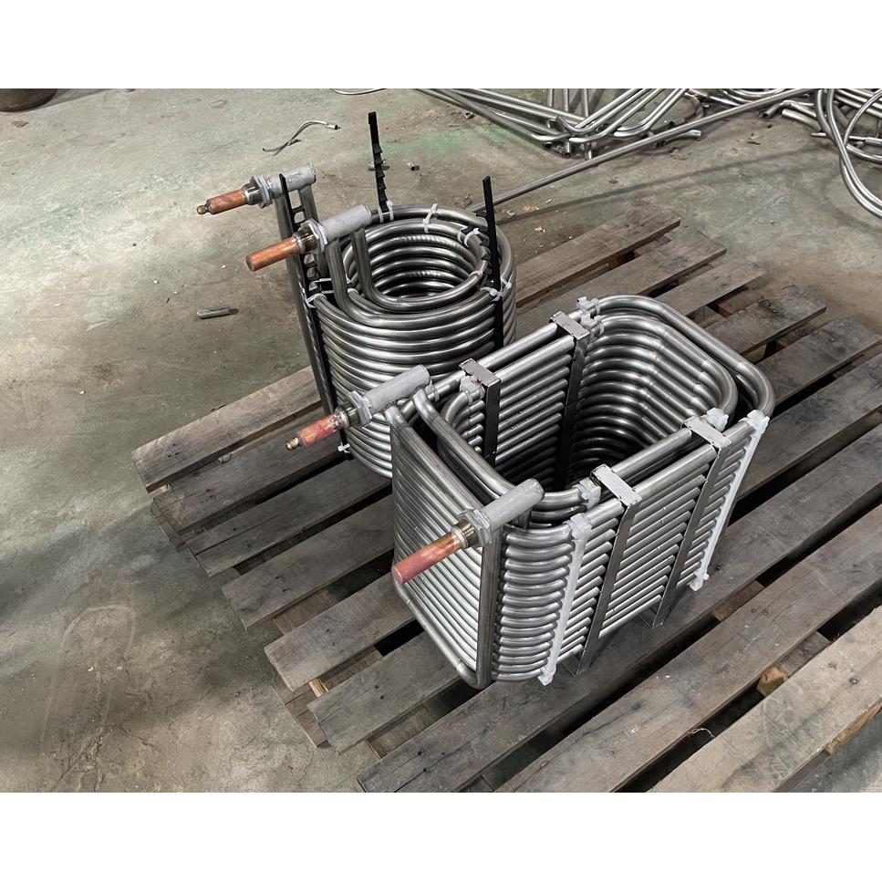 厂家直销专业定做方形304不锈钢盘管蒸发器冷却器热开关