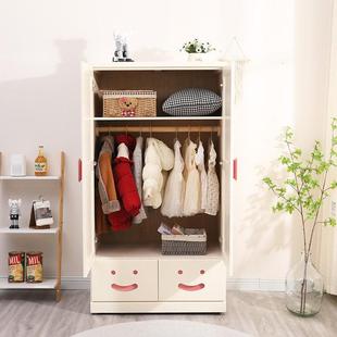 儿童衣柜全实木婴儿宝宝家用两门三门卧室男女孩房原木矮衣橱小型