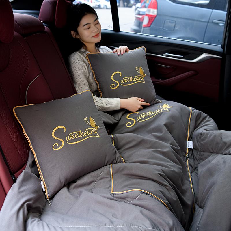 抱枕被子两用二合一加厚折叠汽车载枕头被办公室午睡空调毯子靠垫