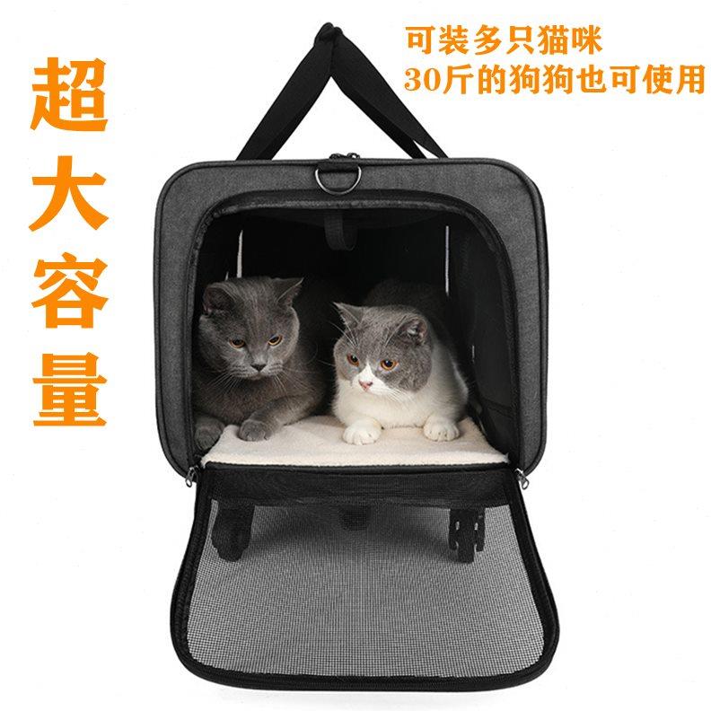 宠物包狗包外出便携中小型犬大号缅因猫包两只装夏季大容量拉杆包