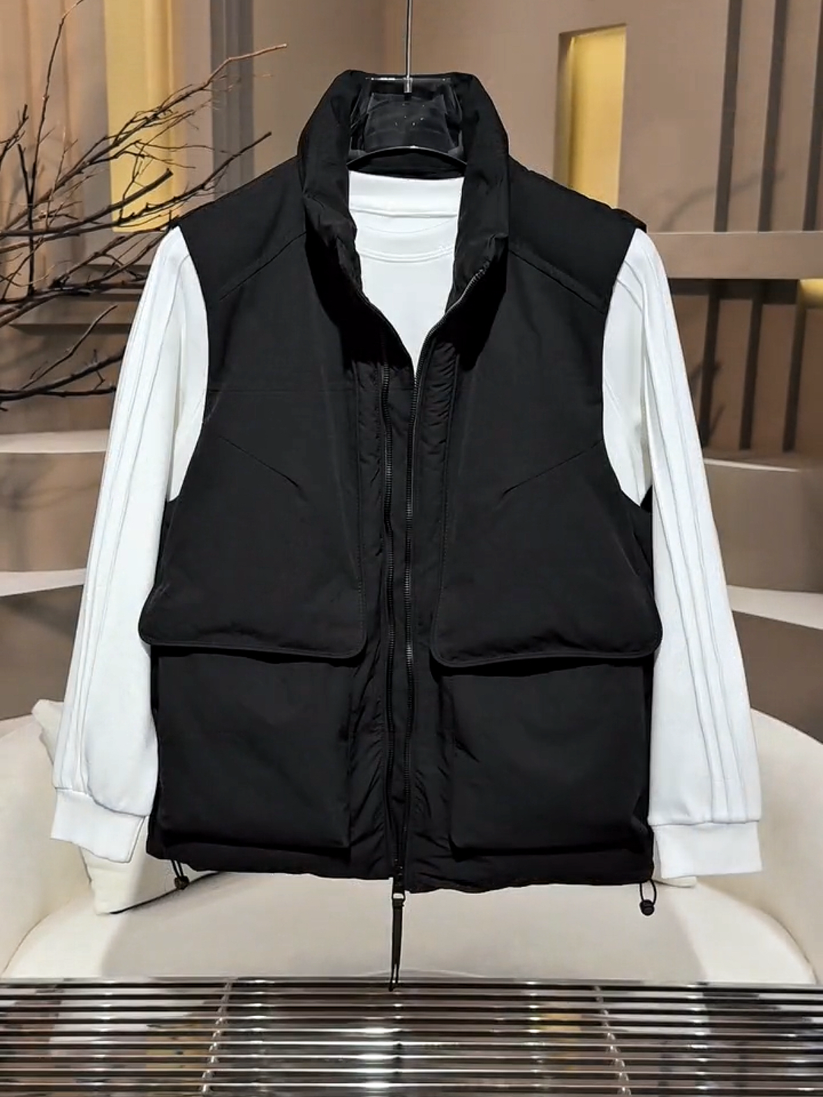 2025秋冬季百搭款纯色羽绒棉马甲加厚立领纯色外穿保暖上衣男女款