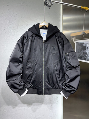 美式休闲飞行夹克棉衣棒球服二棉可拆卸连帽外套秋冬新款薄棉外套