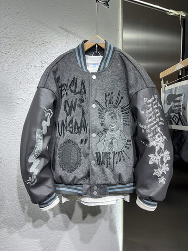 2025新款冬季美式拼接加厚加棉棒球服街头重工刺绣情侣痞帅棉衣潮