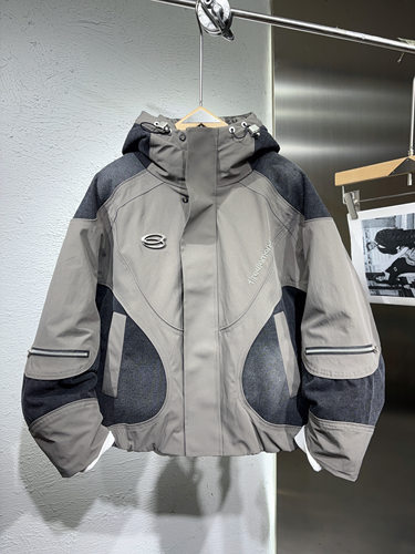 美式高街50白鸭绒工装羽绒服男2025新款冬季情侣户外加厚羽绒外套