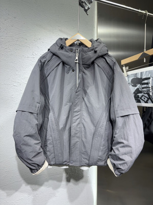 2025冬季简约连帽高级鸭绒羽绒服外套男款潮牌休闲百搭加厚上衣男