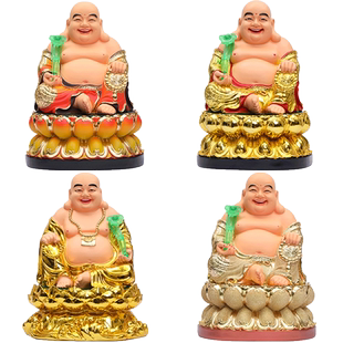 寺庙弥勒佛坐像镀金宽体佛大肚佛供奉家用笑口常开笑佛招财摆件