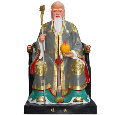 寺庙大型供奉南极仙翁福禄寿三星