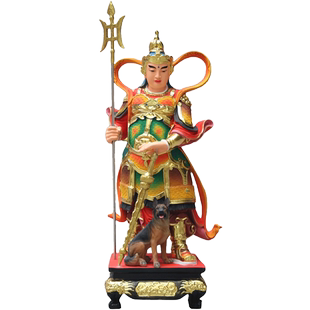 供奉二郎神神像 一米杨二郎 杨家将88厘米岳飞树脂佛像 1.3米杨戬