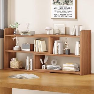 办公桌面置物架文件多功能收纳木质可伸缩资料档案整理可转角书架