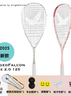 隼张WingedFalcon Force/Dream系列110g专业超轻全碳男女壁球拍