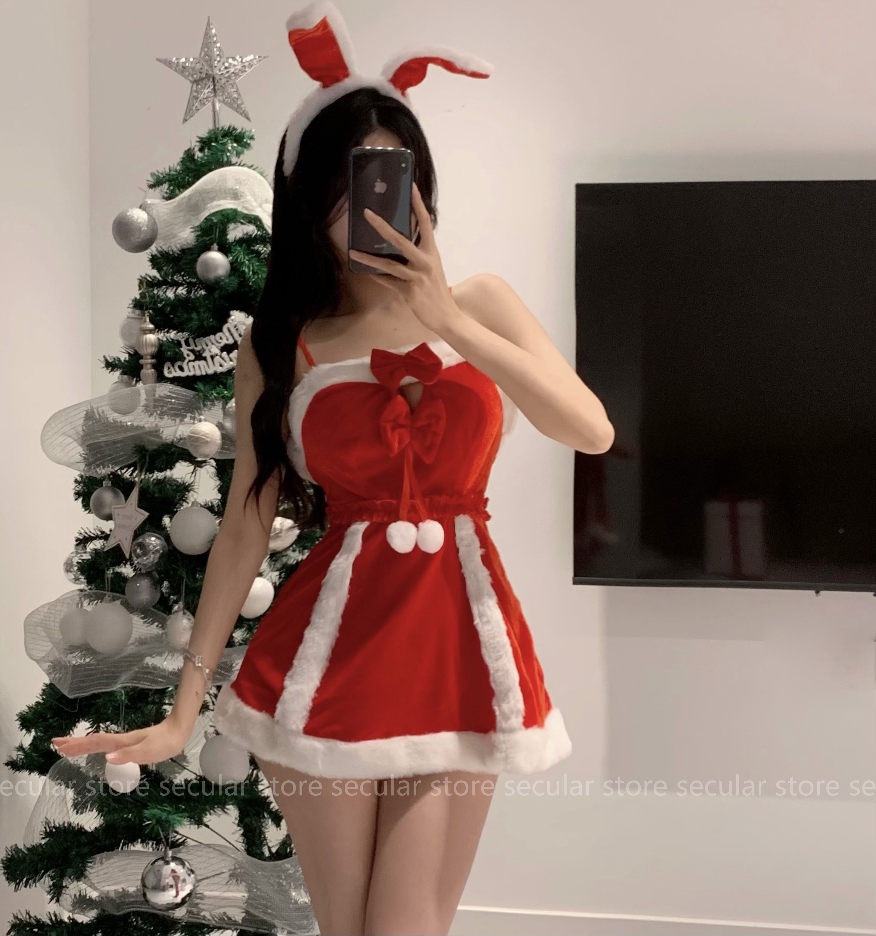 圣诞节宝贝 新年战袍大码纯欲服装网红制服套装cosplay性感兔女郎