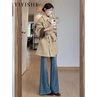 覆古加绒微喇牛仔裤女202