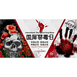 禁毒日宣传墙贴广告贴纸定制戒毒宣传栏海报珍爱生命大挂图文化