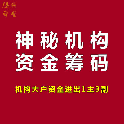 神秘机构筹码主力大户资金流入流出流向指标分析了解股票筹码结构