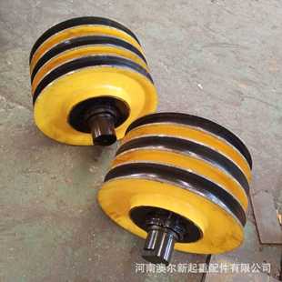 厂家供应 起重滑轮 20t夹轮不带轴承滑轮组 钢丝绳轨道滑轮组