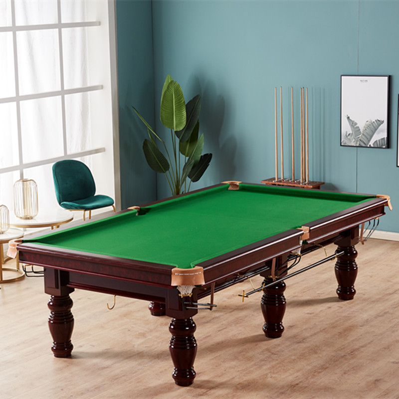 标准美式木库台球桌成人中式黑八十六彩桌球台美式九球案子