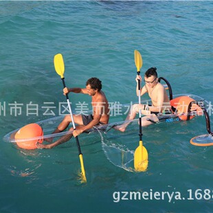 水上透明船加厚PC网红拍照船公园景区2人休闲游览船水上游乐设施