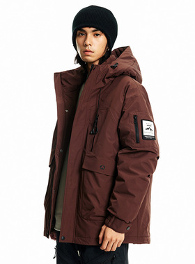 90鸭绒美式工装羽绒服外套男冬季宽松潮牌户外保暖连帽冲锋衣夹克