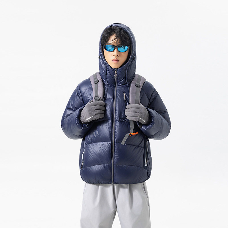 冬季新款轻量化90白鸭绒连帽羽绒