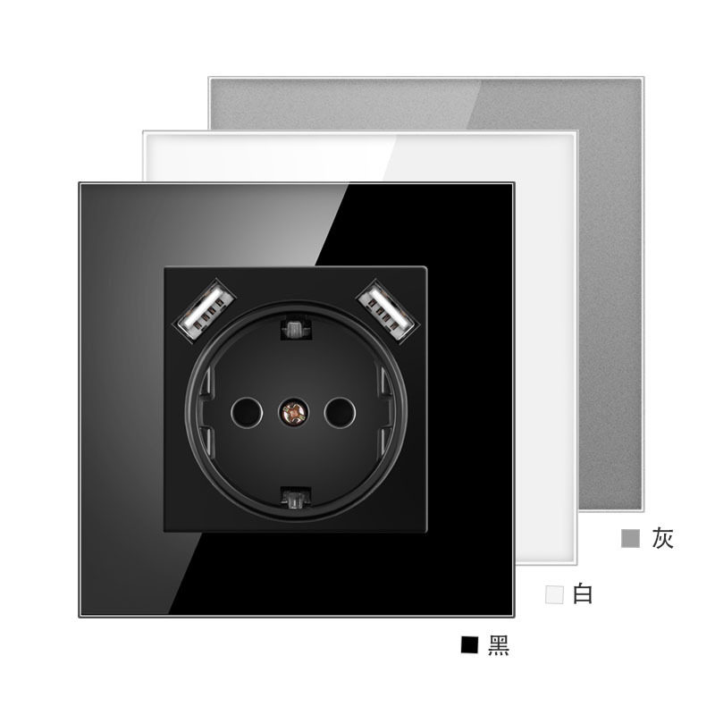 德规欧标德式插座带双USB 欧洲16A法标欧规带USB欧式墙壁电源插座,电子/电工,电视插座,淘宝优惠券,粉丝福利购,淘宝优惠卷