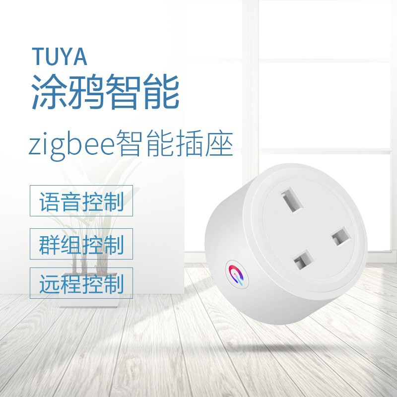 涂鸦20A英规zigbee智能插座app智能音响远程定时开关无线插头