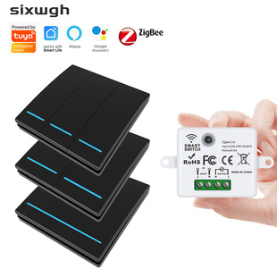 涂鸦zigbee智能开关通断器APP控制Alexa语音无线开关免布线