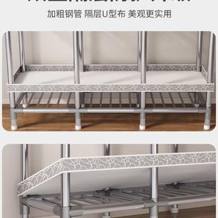 出租房用钢管加粗加厚布衣柜结实耐用挂衣橱 衣柜家用卧室简易组装