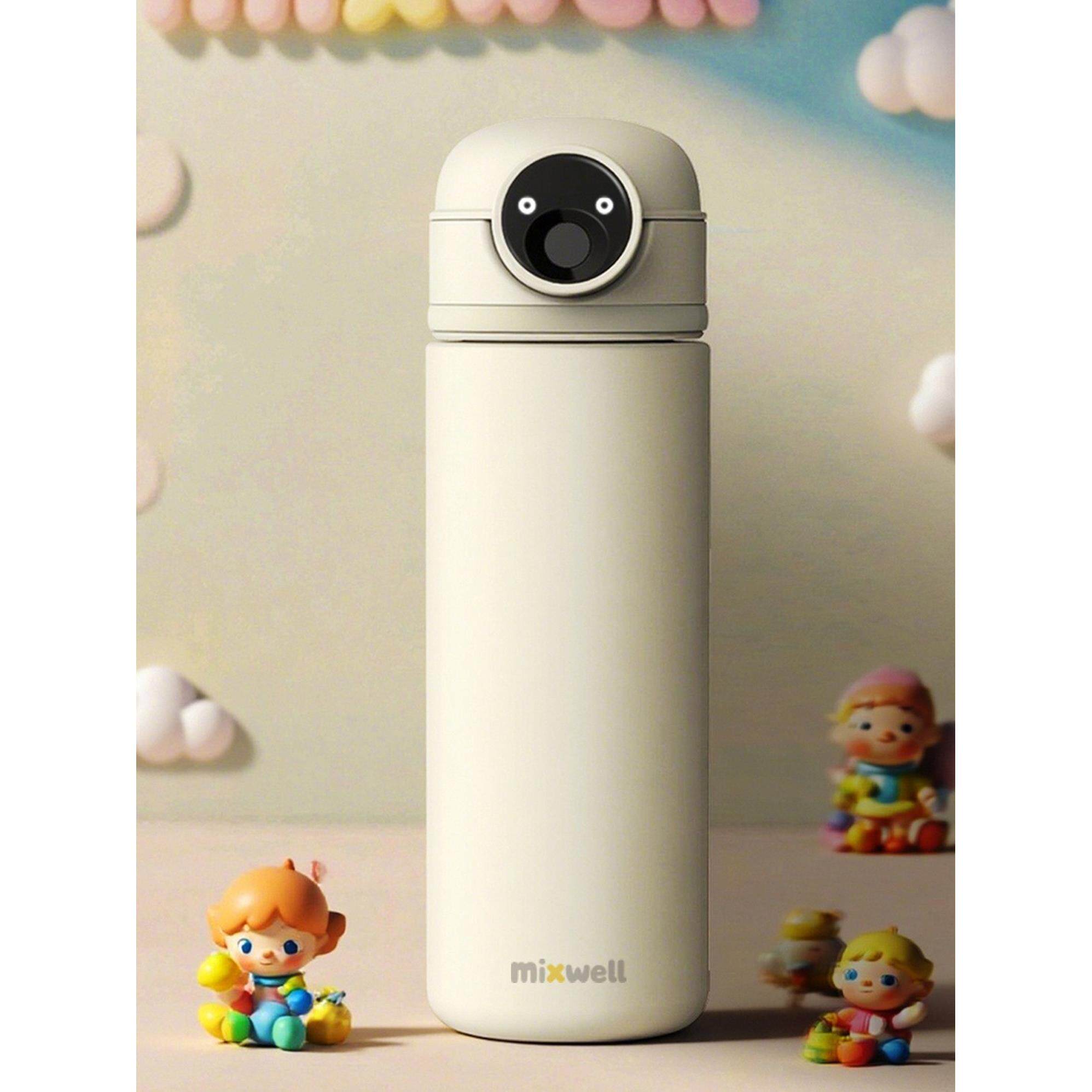 安全智能指纹解锁密码保温杯儿童男女学生上学专用水杯子送礼物用