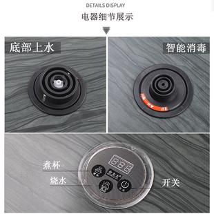 家用自动上一水茶台简约茶体电全磁大套茶海 纹天然木炉石茶盘具装