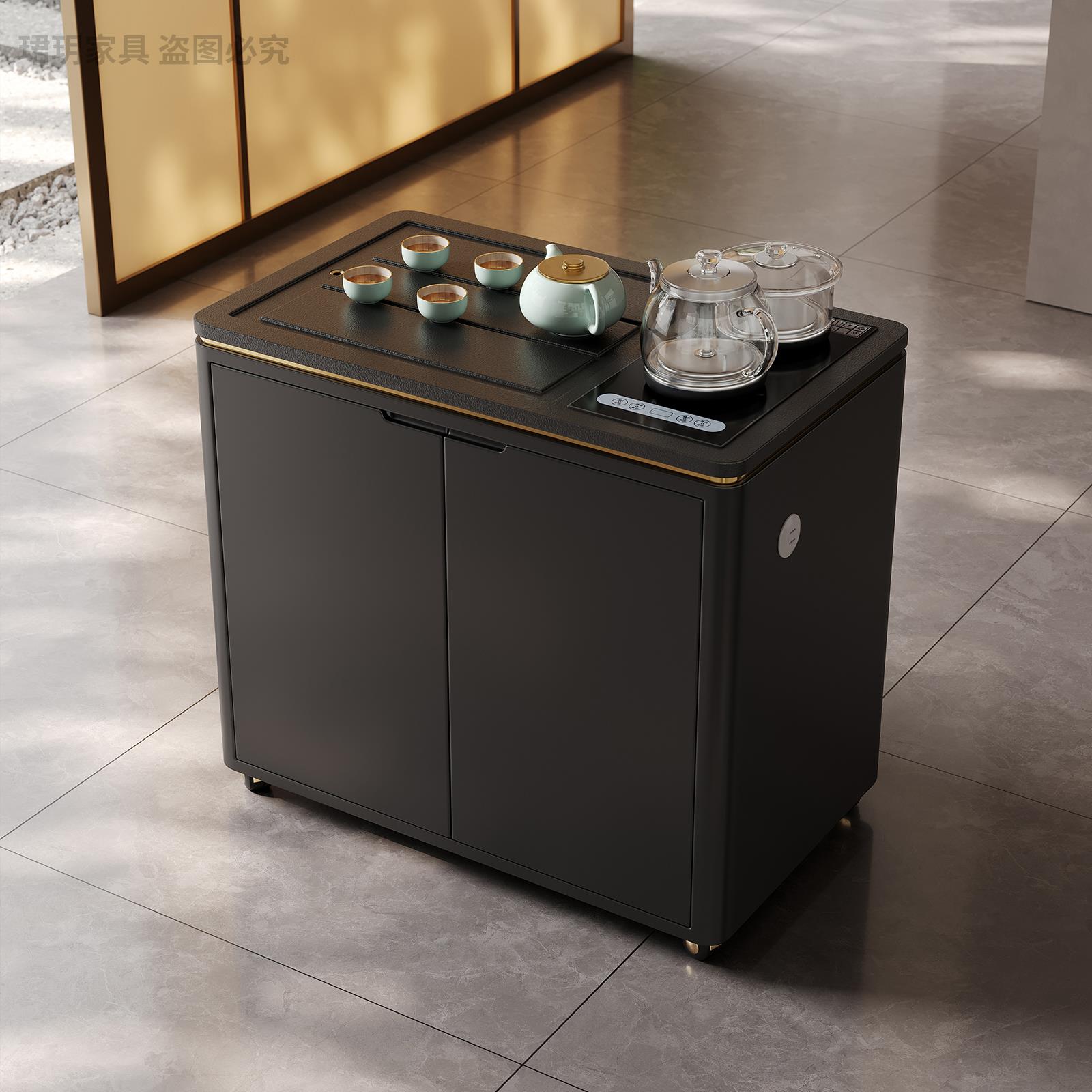 移动茶台家用小茶车烧水泡茶阳台边几边柜高级感客厅沙发边柜几桌