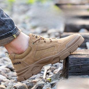 防砸防刺穿工作轻便老保透气钢头工地男鞋 男款 绝缘焊工 劳保鞋 正品