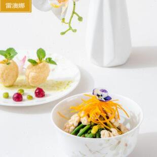 饭碗汤面碗家用骨瓷餐具碗组合DIY自由搭配 玉兰釉中4只6只10只装