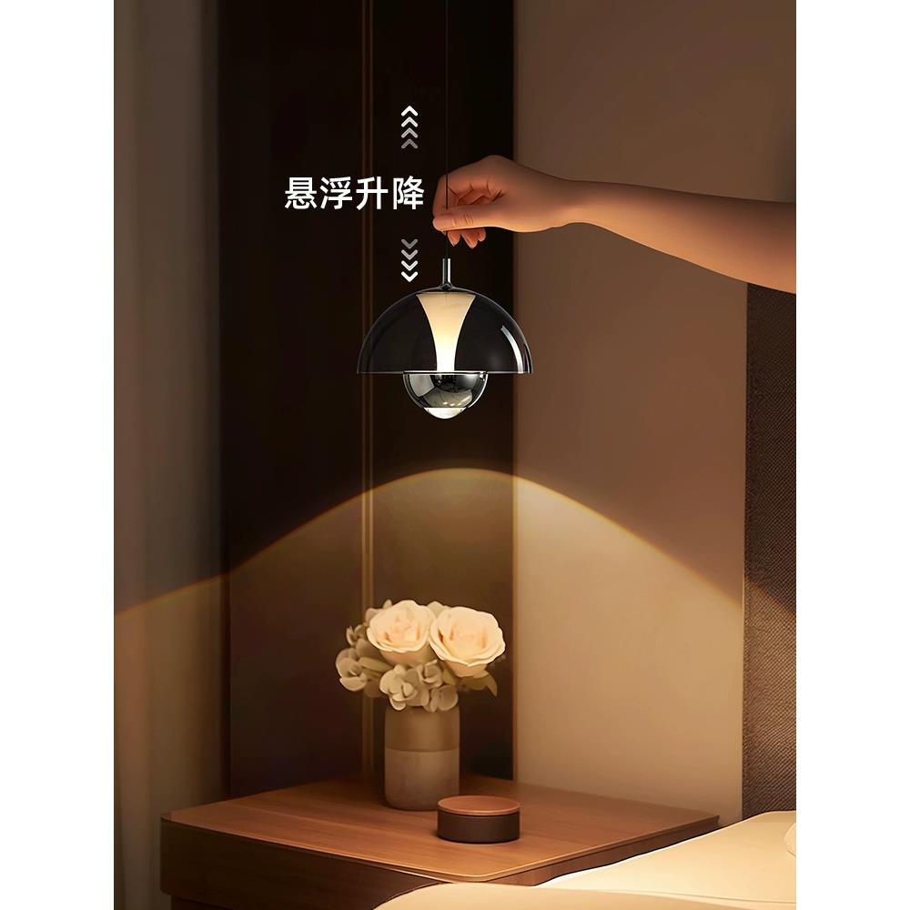 升降花苞床头吊灯现代简约意式轻奢高级感玄关卧室可伸缩设计师款