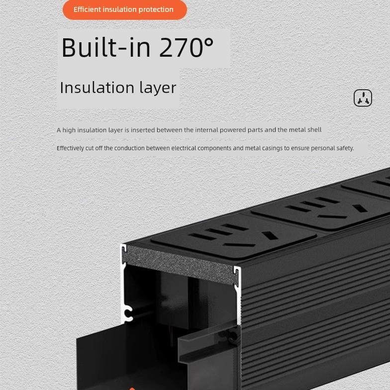 Pdu机柜插座10A16A漏电保护大功率配线板插带工业家用无线电源
