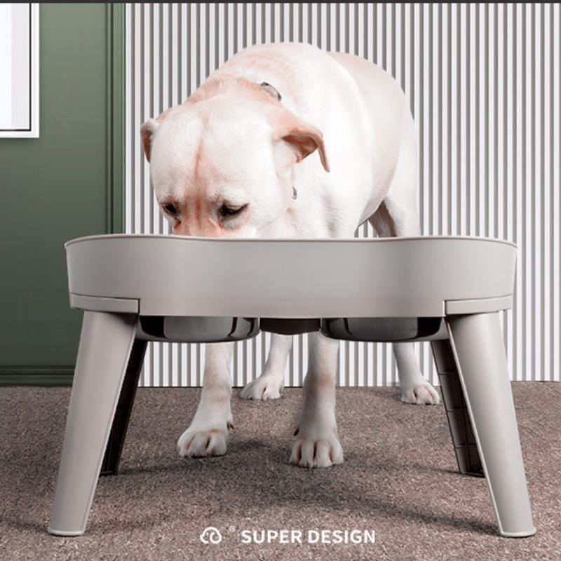 狗狗双碗猫碗金毛食盆猫咪饭碗大型犬饭碗保护颈椎碗宠物水碗架子