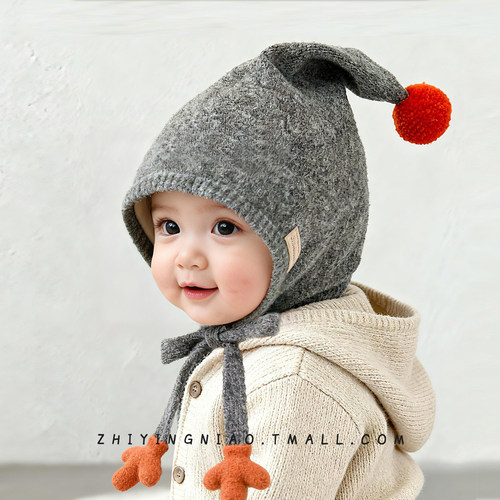 织婴鸟旗舰店可爱超萌宝宝护耳帽