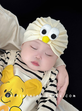 婴儿帽子春秋季印度帽婴幼儿小月龄宝宝囟门帽冬天新生儿纯棉胎帽