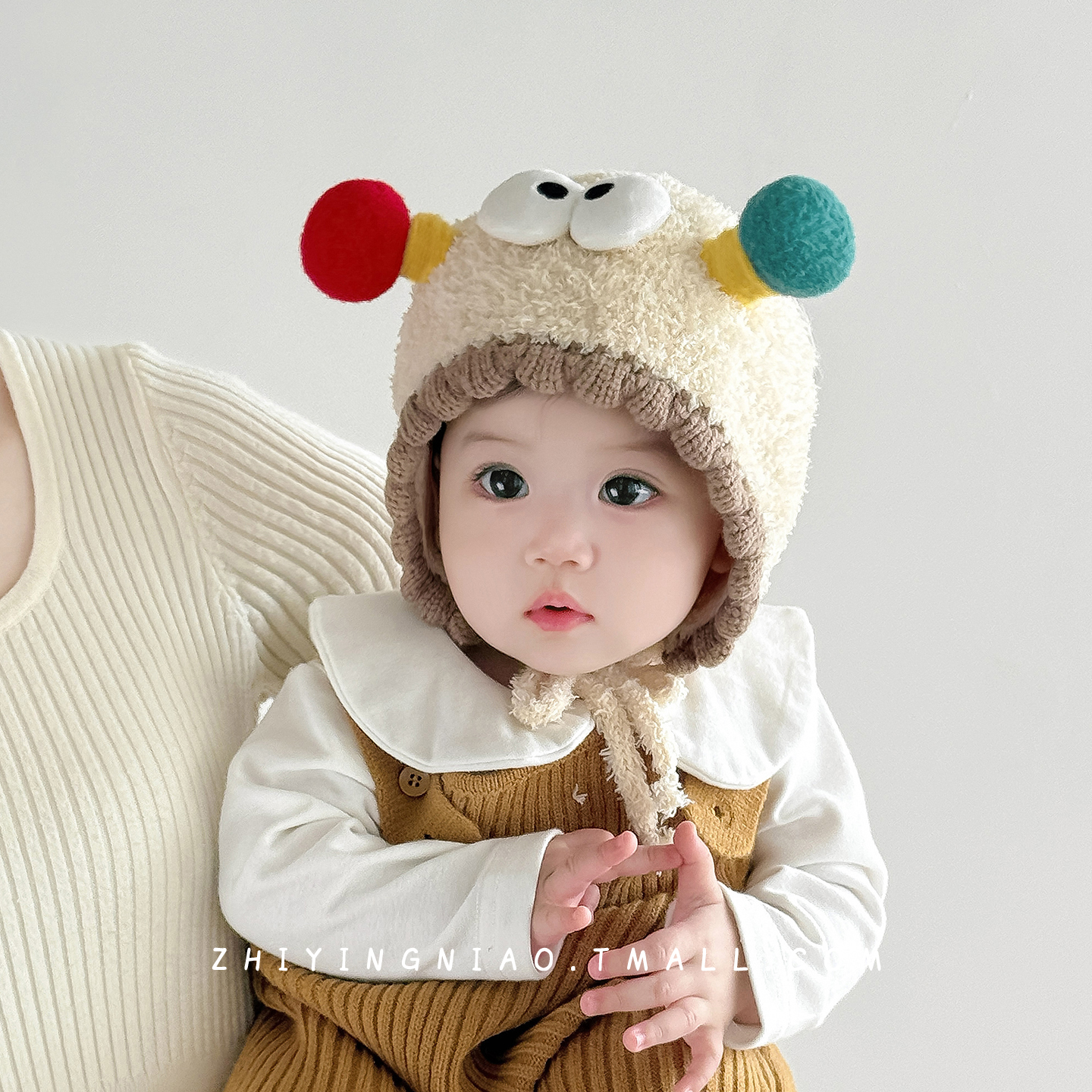 婴儿护耳帽可爱卡通男宝宝针织帽