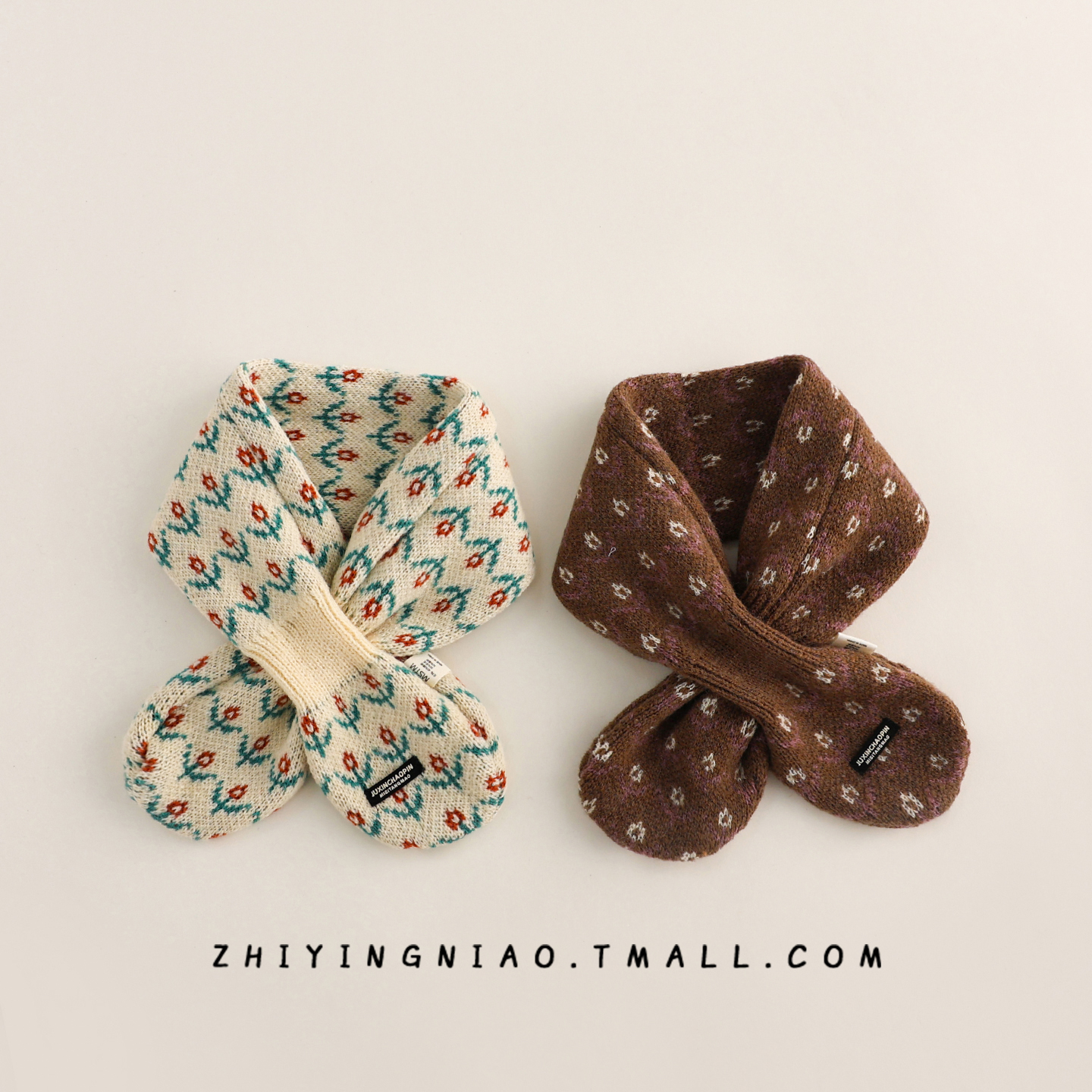 婴儿交叉围巾韩版洋气女宝宝围脖