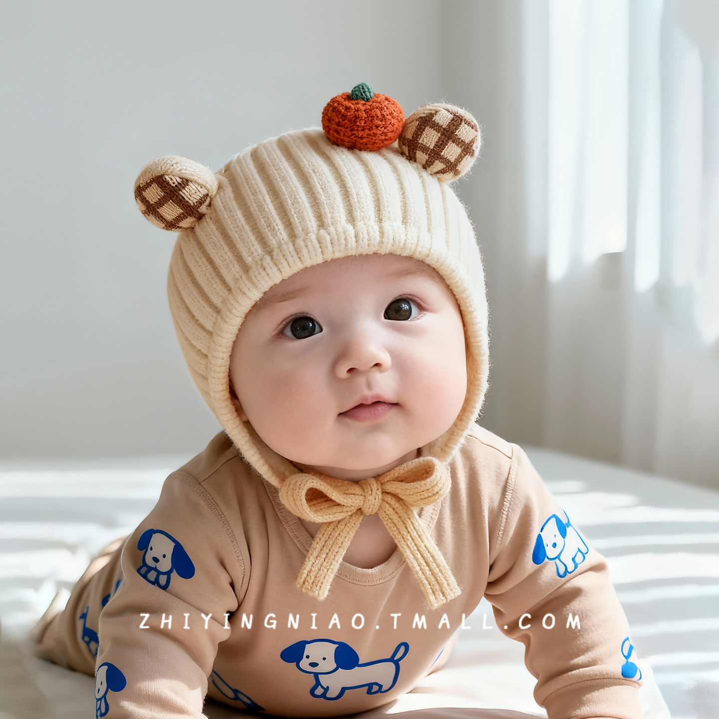 婴儿帽子秋冬季针织帽可爱超萌宝宝加厚保暖婴幼儿外出防风护耳帽,童装/婴儿装/亲子装,帽子,淘宝优惠券,粉丝福利购,淘宝优惠卷