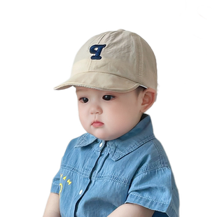 婴儿帽子夏季薄款速干鸭舌帽男童棒球帽户外防紫外线男宝宝太阳帽