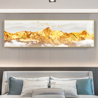 现代简约日照背靠金山风景办公室主卧室客厅温馨床头画挂画装饰画