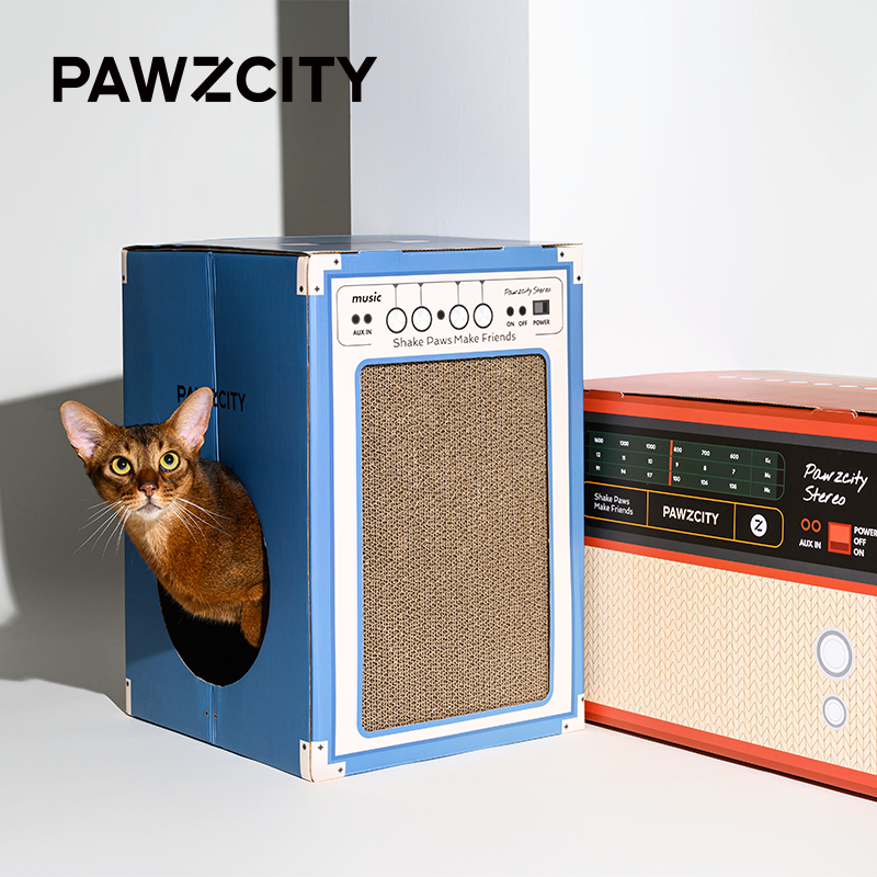 PAWZCITY复古音响猫抓板