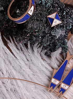 戒指全套水晶项链耳环