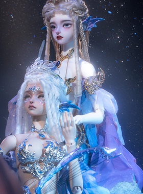 【关仓展示】FMD暮冬人鱼版 官妆BJD娃娃妆面3分大女素头妆面化妆