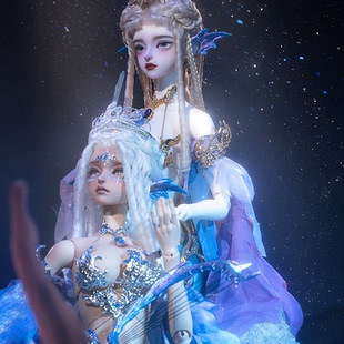 FMD暮冬人鱼版 官妆BJD娃娃妆面3分大女素头妆面化妆 关仓展示