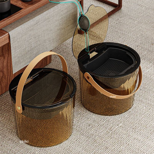 排水管一体式茶渣桶倒茶叶渣神器