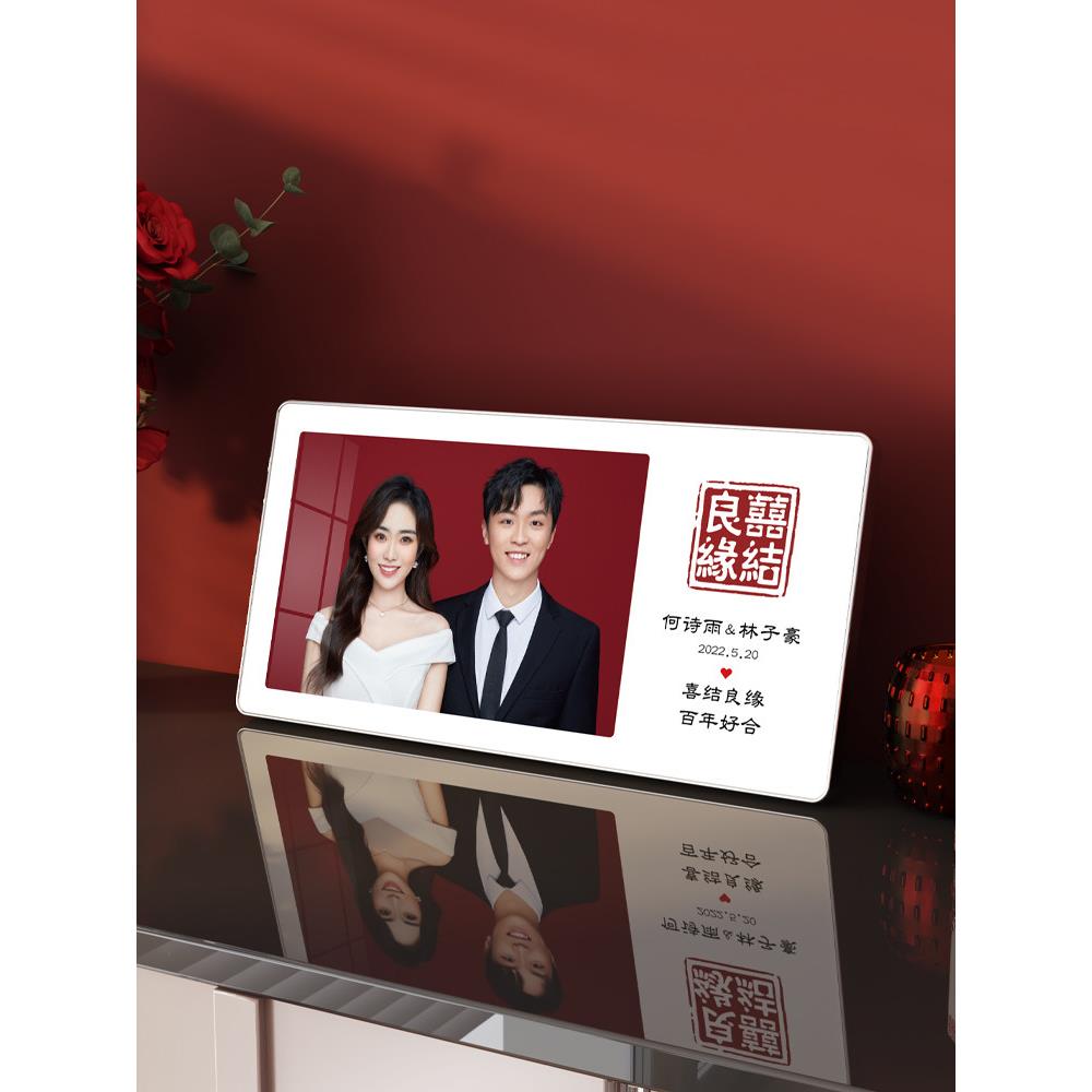 相框桌子婚礼相框自定义照片打印加水洗婚礼照片6英寸7英寸家庭肖