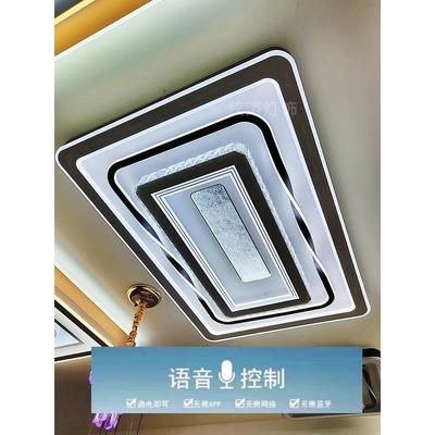 水晶客厅灯广东中山23新款现代简约大气led吸顶灯全屋智能语音灯